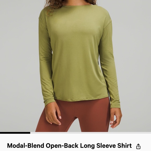 Lululemon Open Back Long Sleeve Shirt - Picture 1 of 5